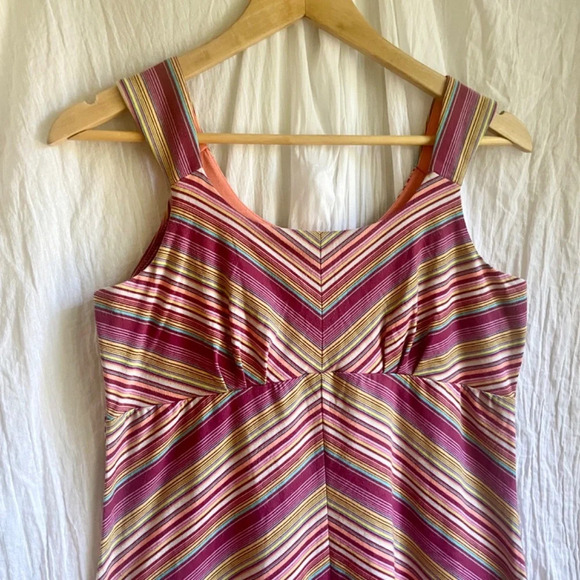 85%OFF❣️Royal Robbins Pink Chevron Striped Sleeveless Dress, L - Picture 3 of 8